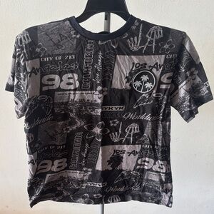 Eighty Eight Black & Gray Los Angeles Graphic Tee